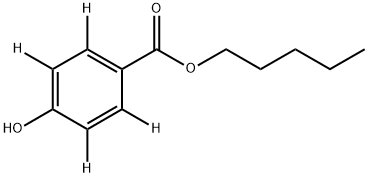 N‐PENTYL 4‐HYDROXYBENZOATE‐2,3,5,6‐D4 Struktur