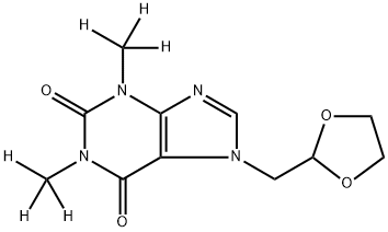 Doxofylline-d6 (dimethyl-d6) Struktur