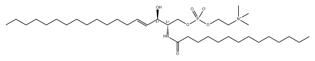 3,5-Dioxa-8-aza-4-phosphadocosan-1-aminium, 4-hydroxy-7-[(1R,2E)-1-hydroxy-2-hexadecen-1-yl]-N,N,N-trimethyl-9-oxo-, inner salt, 4-oxide, (7S)- Struktur