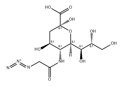 N-(2-azidoacetyl)-Neuraminicacid Structure