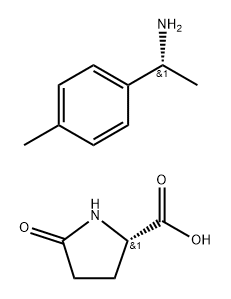 (1R)-1-(4-methylphenyl)ethylamine (2S)-5-oxopyrrolidine-2-carboxylate Struktur