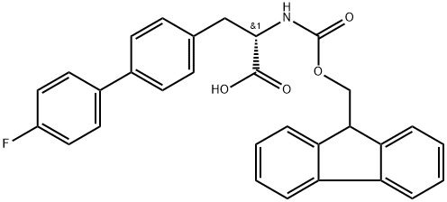 Fmoc-4-(4-fluorophenyl)-L-phenylalanine Struktur