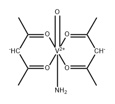 Ammineoxobis(2,4-pentanedionato)vanadium Struktur