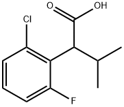 Benzeneacetic acid, 2-chloro-6-fluoro-α-(1-methylethyl)- Struktur