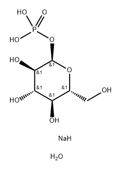 α-D-Glucopyranose, 1-(dihydrogen phosphate), sodium salt, hydrate (1:2:) Struktur