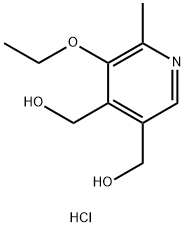 3,4-Pyridinedimethanol, 5-ethoxy-6-methyl-, hydrochloride (1:1) Struktur