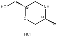 2-Morpholinemethanol, 5-methyl-, hydrochloride, (2S,5R)- Struktur