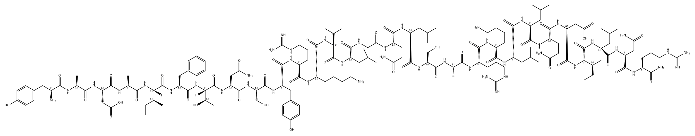 somatotropin releasing hormone (1-29) amide, 27-Leu- Struktur