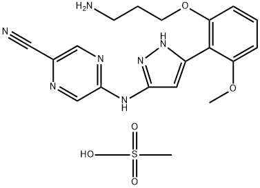 Prexasertib mesylate Struktur