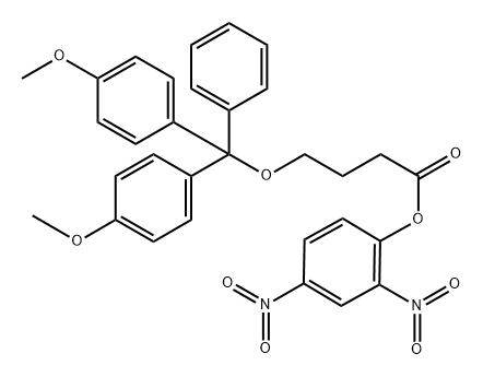 2,4-dinitrophenyl-4-O-(4,4'-dimethoxytrityl)butyrate Struktur