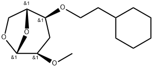 .beta.-D-ribo-Hexopyranose, 1,6-anhydro-4-O-(2-cyclohexylethyl)-3-deoxy-2-O-methyl- Struktur