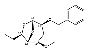 .alpha.-talo-Octopyranose, 1,6-anhydro-3,7,8-trideoxy-4-O-methyl-2-O-(phenylmethyl)- Struktur