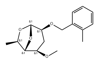 .alpha.-talo-Heptopyranose, 1,6-anhydro-3,7-dideoxy-4-O-methyl-2-O-(2-methylphenyl)methyl- Struktur