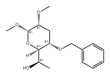 .alpha.-D-allo-Heptopyranoside, methyl 3,7-dideoxy-2-O-methyl-4-O-(phenylmethyl)- Struktur