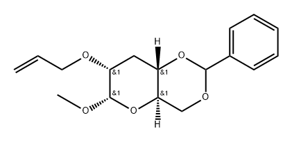 .alpha.-D-ribo-Hexopyranoside, methyl 3-deoxy-4,6-O-(phenylmethylene)-2-O-2-propenyl- Struktur