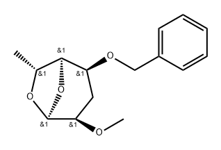 .alpha.-D-gulo-Heptopyranose, 1,6-anhydro-3,7-dideoxy-2-O-methyl-4-O-(phenylmethyl)- Struktur