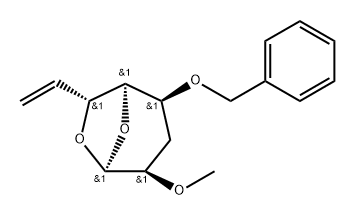 .alpha.-D-gulo-Oct-7-enopyranose, 1,6-anhydro-3,7,8-trideoxy-2-O-methyl-4-O-(phenylmethyl)- Struktur