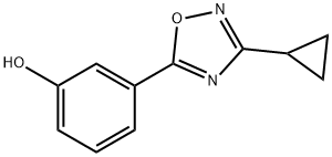 3-(3-Cyclopropyl-1,2,4-oxadiazol-5-yl)phenol Struktur