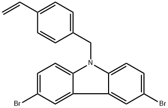 3,6-Dibromo-9-[(4-ethenylphenyl)methyl]-9H-carbazole Struktur