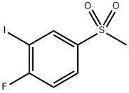 Benzene, 1-fluoro-2-iodo-4-(methylsulfonyl)- Struktur