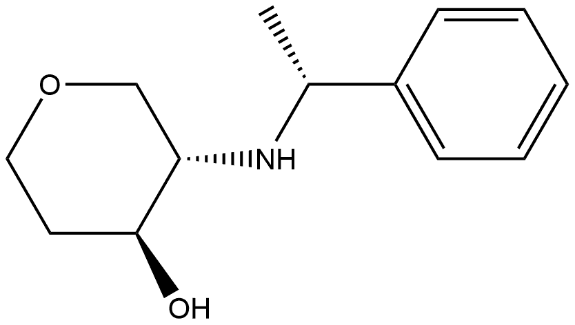 L-threo-Pentitol, 1,5-anhydro-2,4-dideoxy-2-[[(1R)-1-phenylethyl]amino]- Struktur