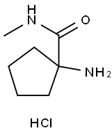 Cyclopentanecarboxamide, 1-amino-N-methyl-, hydrochloride (1:1) Struktur