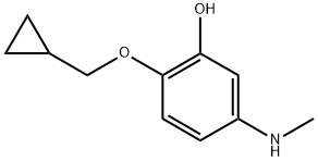 Phenol, 2-(cyclopropylmethoxy)-5-(methylamino)- Struktur