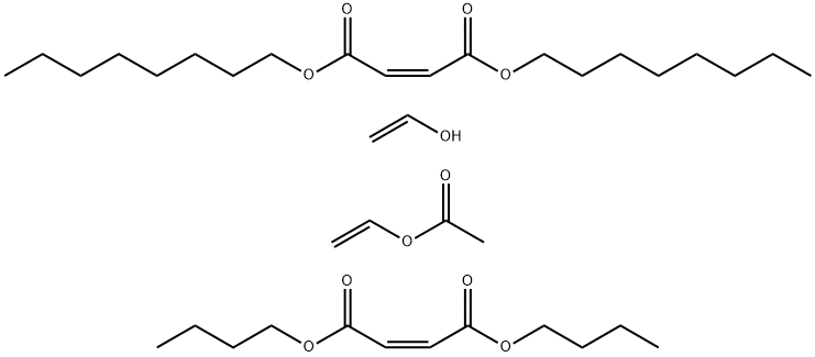 2-Butenedioic acid (Z)-, dibutyl ester, polymer with (Z)-dioctyl 2-butenedioate, ethenol and ethenyl acetate Struktur