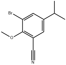 3-Bromo-2-methoxy-5-(1-methylethyl)benzonitrile Struktur