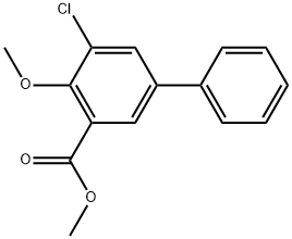 Methyl 5-chloro-4-methoxy-[1,1'-biphenyl]-3-carboxylate Struktur