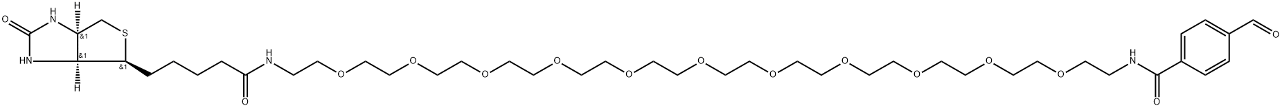 Biotin-PEG11-aldehyde Struktur