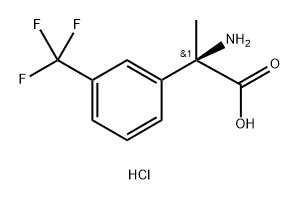 Benzeneacetic acid, α-amino-α-methyl-3-(trifluoromethyl)-, hydrochloride (1:1), (αR)- Struktur