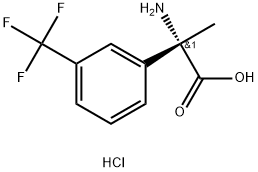 (S)-2-amino-2-(3-(trifluoromethyl)phenyl)propanoicacid hydrochloride Struktur