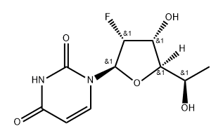 1-(2,6-Dideoxy-2-fluoro-β-D-allofuranosyl)-2,4(1H,3H)-pyrimidinedione Struktur