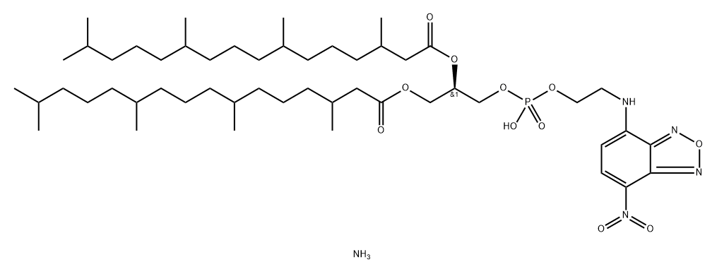 1,2-diphytanoyl-sn-glycero-3-phosphoethanolaMine-N-(7-nitro-2-1,3-benzoxadiazol-4-yl) (aMMoniuM salt) Struktur