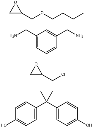 4,4'-(1-Methylethylidene)bisphenol with 1,3-benzenedimethanamine, (butoxymethyl)oxirane and (chloromethyl)oxirane Struktur