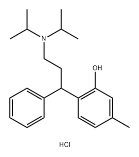 Phenol, 2-[3-[bis(1-methylethyl)amino]-1-phenylpropyl]-5-methyl-, hydrochloride (1:1) Struktur