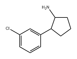 2-(3-chlorophenyl)cyclopentan-1-amine hydrochloride Struktur