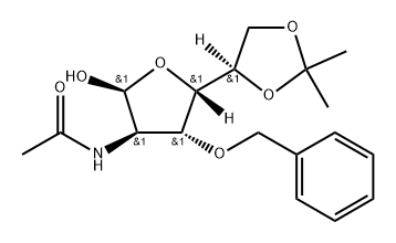 .alpha.-D-Glucofuranose, 2-(acetylamino)-2-deoxy-5,6-O-(1-methylethylidene)-3-O-(phenylmethyl)- Struktur