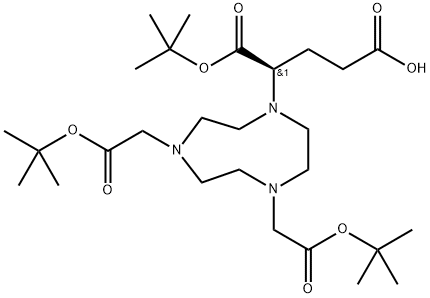 1H-1,4,7-Triazonine-1,4,7-triacetic acid, α1-(2-carboxyethyl)hexahydro-, 1,4,7-tris(1,1-dimethylethyl) ester, (α1R)- Struktur