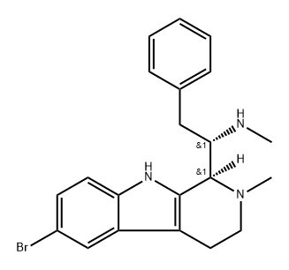 (1S)-1α-[(S)-1-Amino-2-(4-methylphenyl)ethyl]-6-bromo-1,2,3,4-tetrahydro-2-methyl-β-carboline Struktur