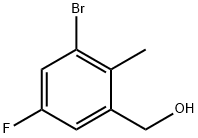 (3-Bromo-5-fluoro-2-methyl-phenyl)-methanol Struktur