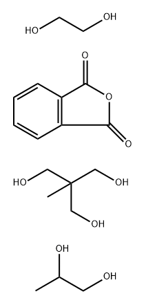 1,3-Isobenzofurandione, polymer with 1,2-ethanediol, 2-(hydroxymethyl)-2-methyl-1,3-propanediol and 1,2-propanediol Struktur