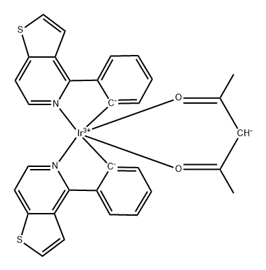 IridiuM(III) bis(4-phenylthieno[3,2-c]pyridinato-N,C2')acetylacetonate Struktur