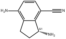 (R)-3,7-diamino-2,3-dihydro-1H-indene-4-carbonitrile Struktur