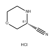 3-Morpholinecarbonitrile, hydrochloride (1:1), (3R)- Struktur