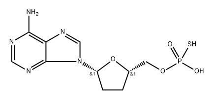 2',3'-Dideoxyadenosine-5'-monothiophosphate Struktur