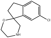 6-chloro-2,3-dihydrospiro[indene-1,2'-morpholine Struktur