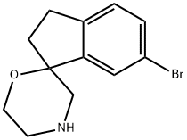 6-bromo-2,3-dihydrospiro[indene-1,2'-morpholine Struktur