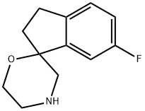 6-fluoro-2,3-dihydrospiro[indene-1,2'-morpholine Struktur